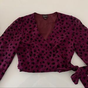 Free Press Wrap Bell Sleeves Blouse